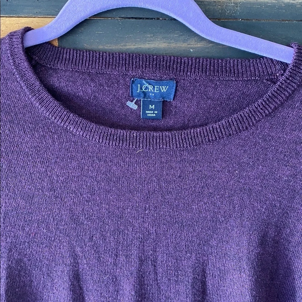 J.Crew Men’s Purple Wool Blend Sweater Size M 50% Wool 50% Acrylic Y-18